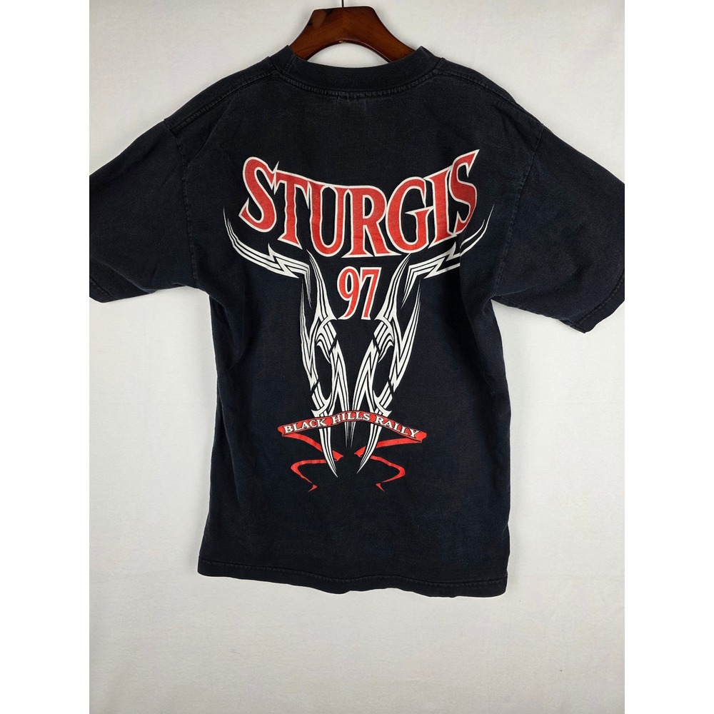 Vintage 1997 Sturgis Black Hills Rally T-Shirt Mens Large Murina Made in USA